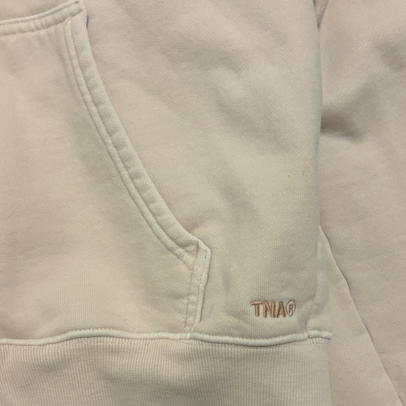 Aritzia Oracle Pink TNA sweat fleece perfect fit zip up hoodie - Picture 2 of 6